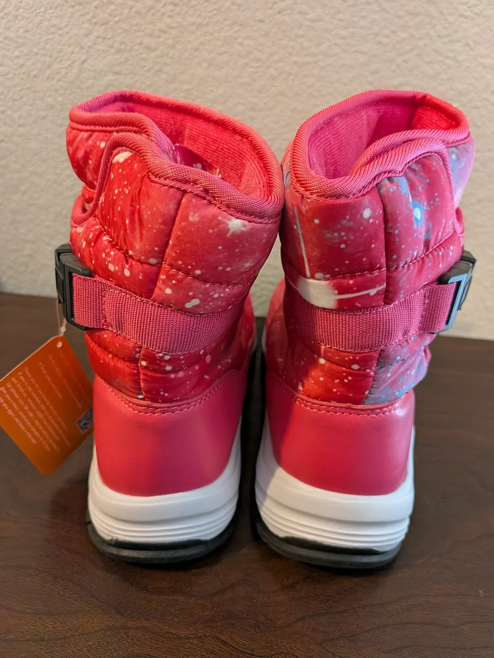 Harvest Land Kids Pink Snow Boots with Easy-Adjust Strap